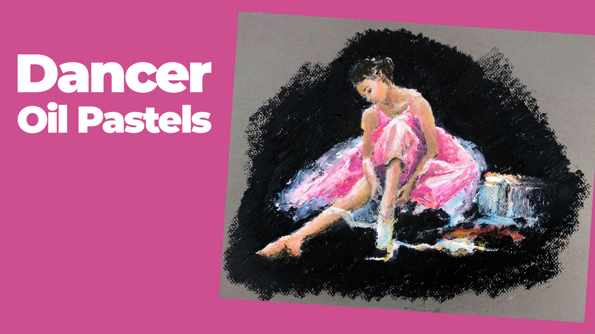 Oil pastel figure drawing