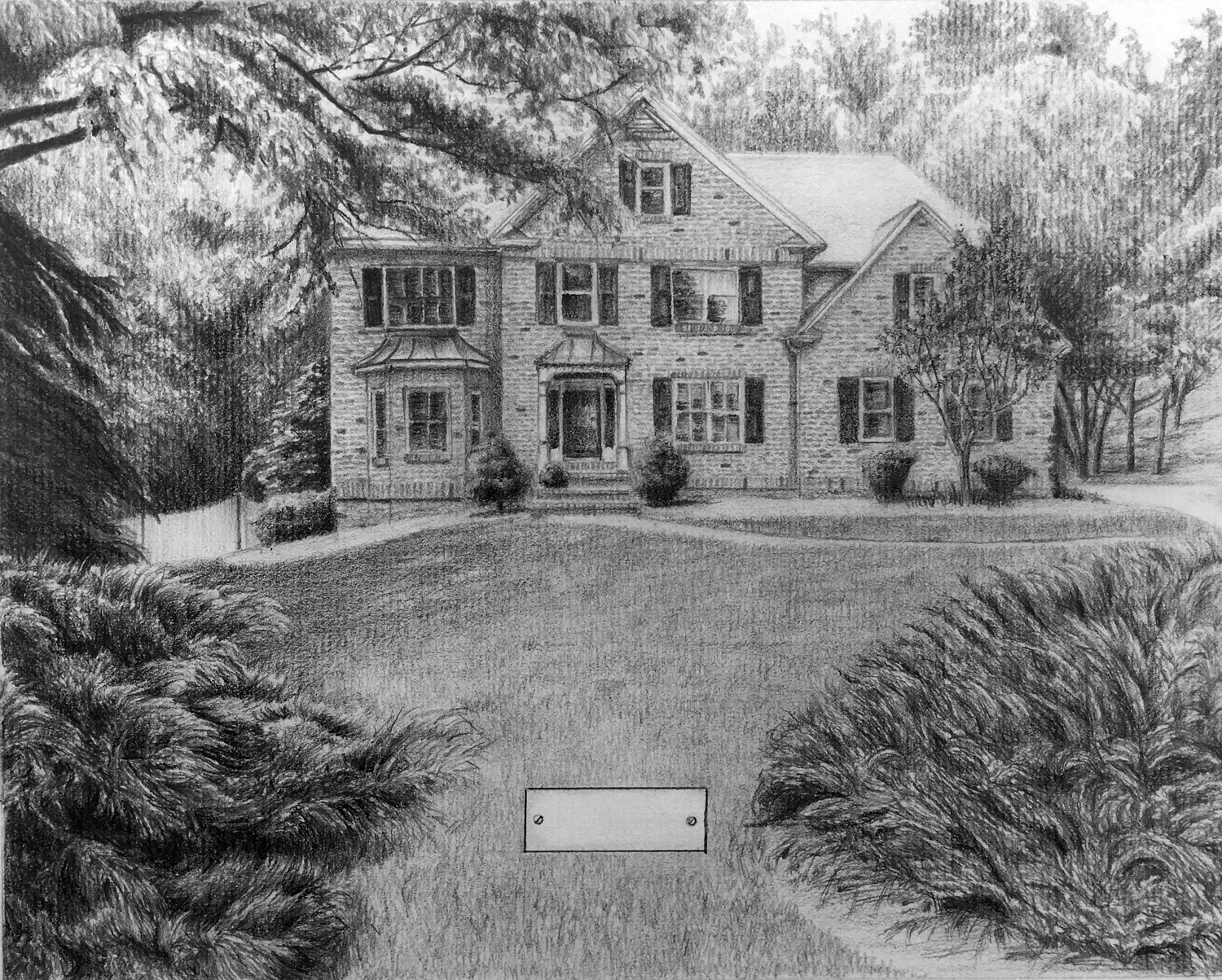 House Portrait with Pencil