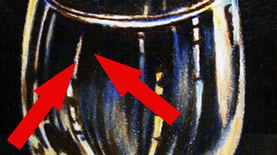 How to draw glass with colored pencils