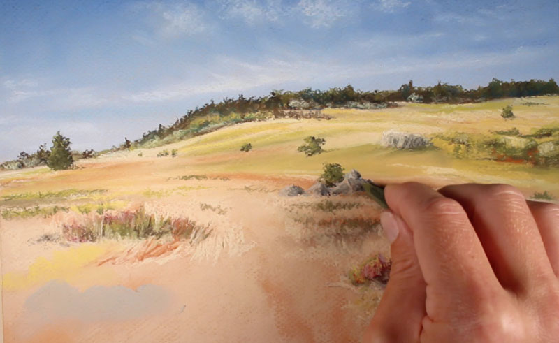 Drawing additional details in the middle ground