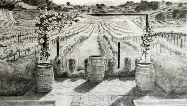 Graphite Landscape Drawing critique