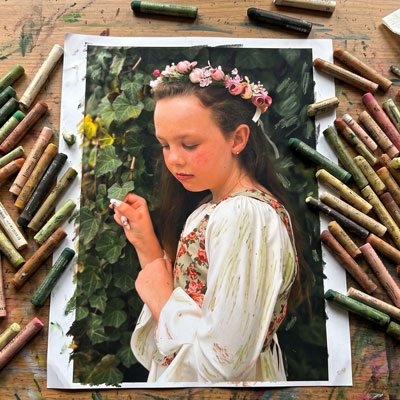 Portrait Drawing with Oil Pastels Class