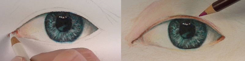 Add skin tone around the eye.
