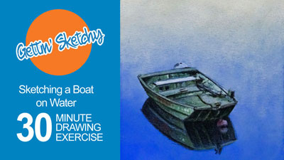 Sketch a Boat on the Water with Pastels and Colored Pencils