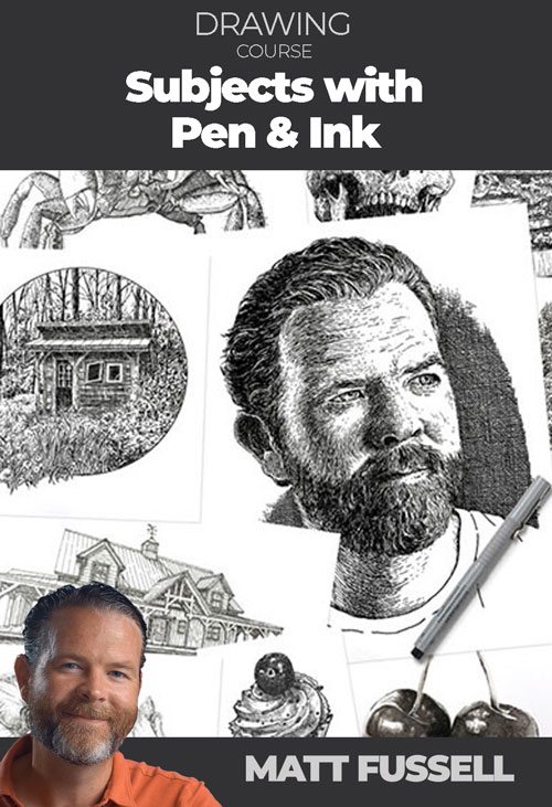 Subjects with Pen and Ink Drawing Course