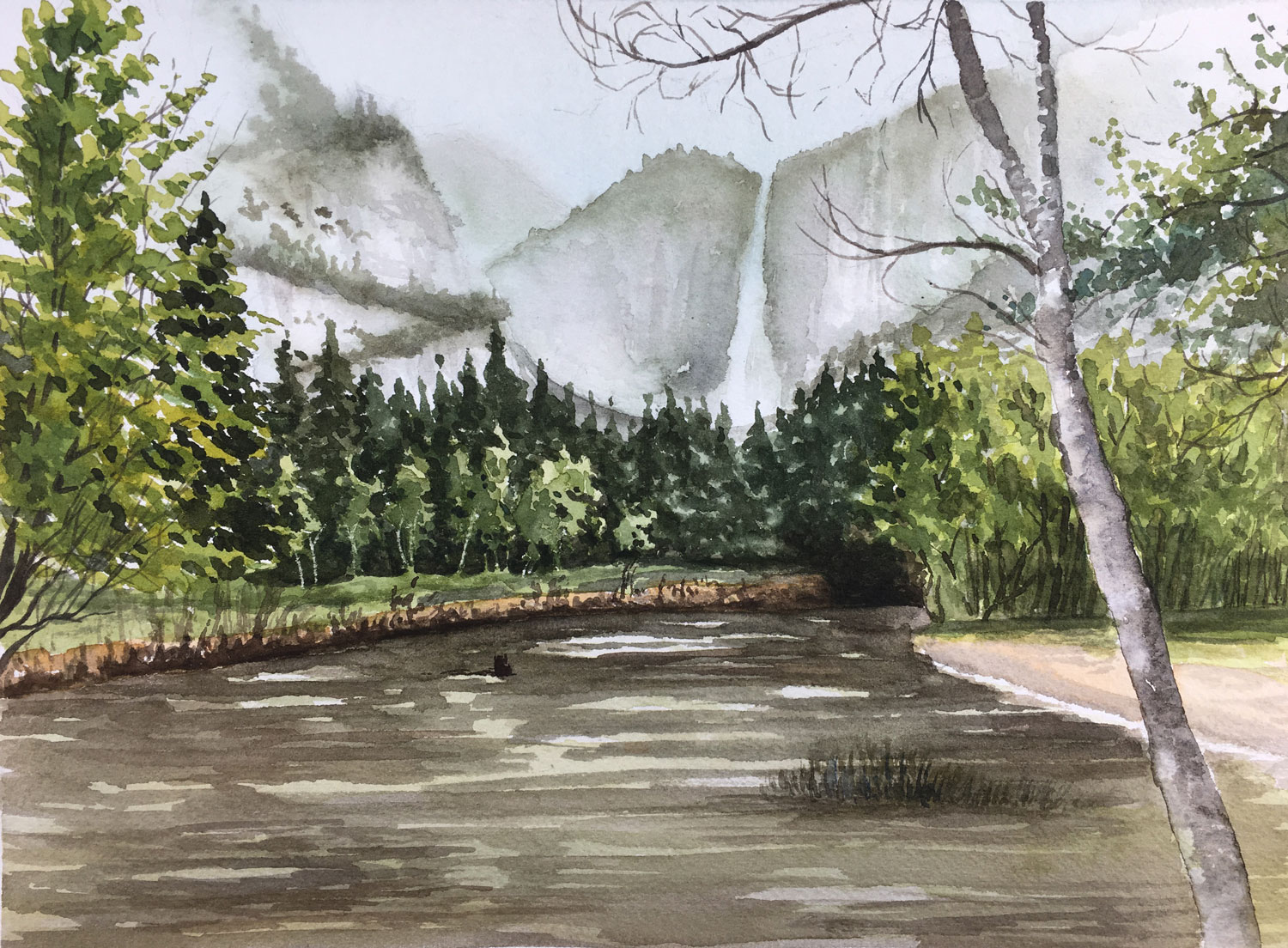 Watercolor Landscape Painting