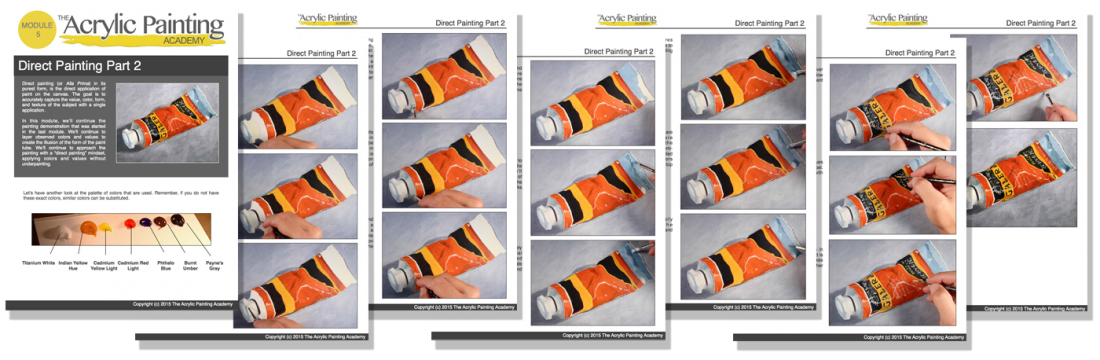 Acrylic painting course ebooks